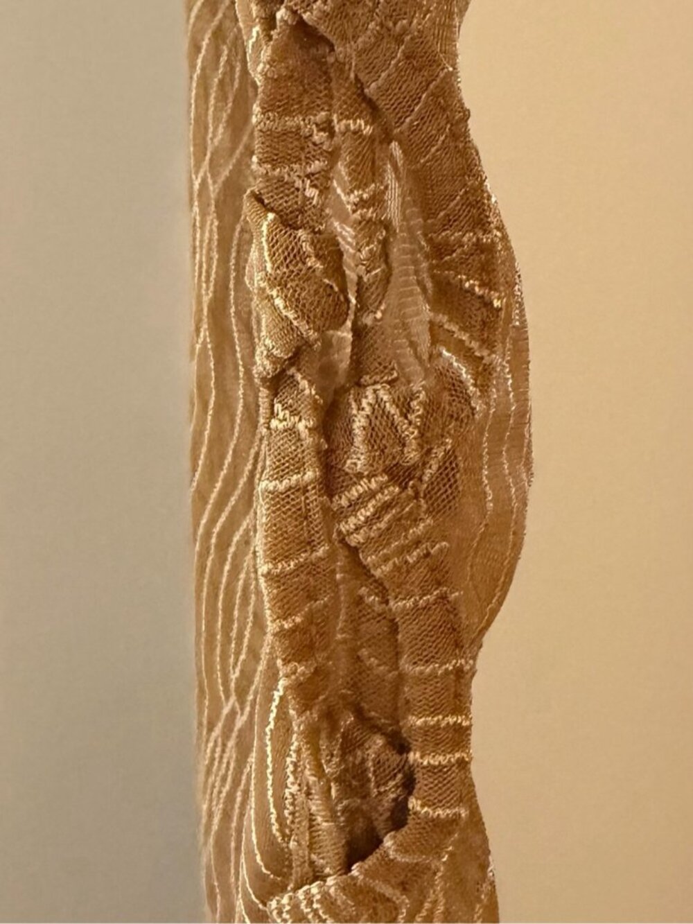 Ruched Side Mini Dress in Tan - Picture 4 of 4